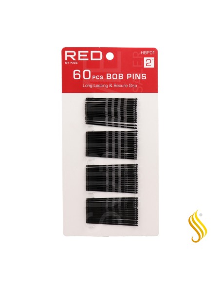 Red Kiss Bob PinS 2" 60 Piezas Black Pasador